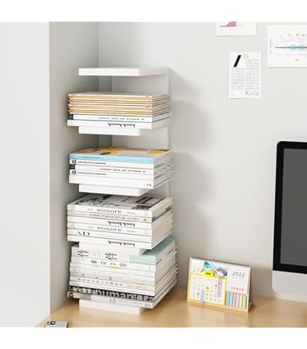 Amazon.co.jp: おしゃれ 本棚 ブックスタンドメタルブックタワー